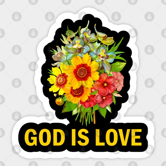 God Is Love Christian Gift Sticker by Douglas's Store 3